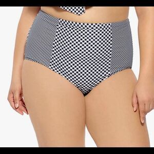 Costa del sol bikini high waisted with black and white checkered